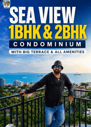 Thailand-Pattaya-Jomtien Beach - 1 BHK & 2 BHK (495 SQFT) Sea View Luxury Condominiums Project