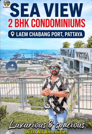 Thailand-Pattaya-Laem Chabang-Supalai Vista - 2 BHK (800 SQFT) Luxurious Sea View Condominiums Project