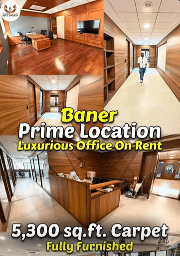 Pune-Baner Pashan Link Road - 5300 SQFT Luxury Commercial Office on Lease